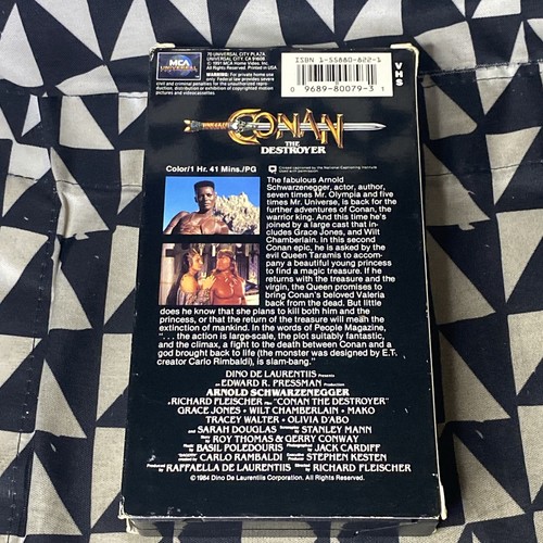 Conan der Zerstörer (1984) VHS - 1980er Schwarzenegger Fantasy Grace Jones Zula - Bild 3 von 7