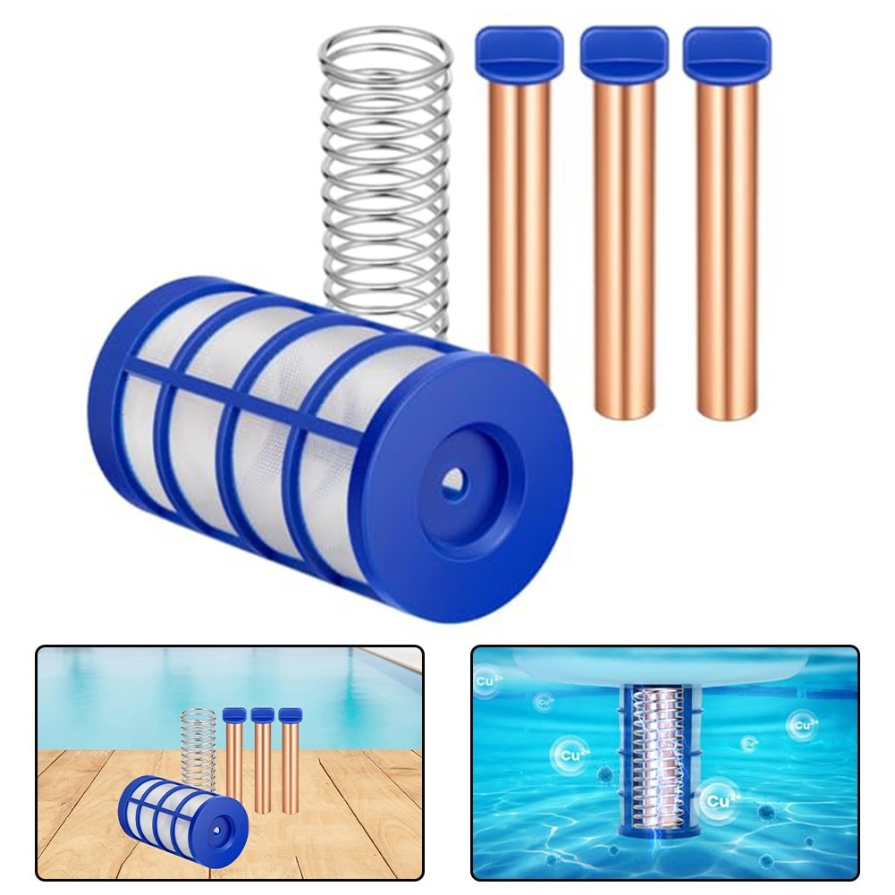 Kit de ánodos de cobre de 8 piezas para reemplazo y mantenimiento de purificador de piscina solar