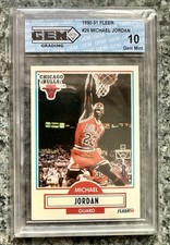 1990-91 Fleer Michael Jordan #26 Black Line. Professionally Graded Gem Mint 10￼￼