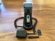 BRAUN Cool Tec Electric Shaver Tested Works w/ Charging Station, Cleaner