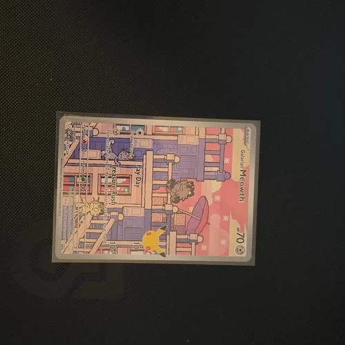 Galarian Meowth 141/128 Illustration Rare ME: 30th Celebration Pokemon Holo NM