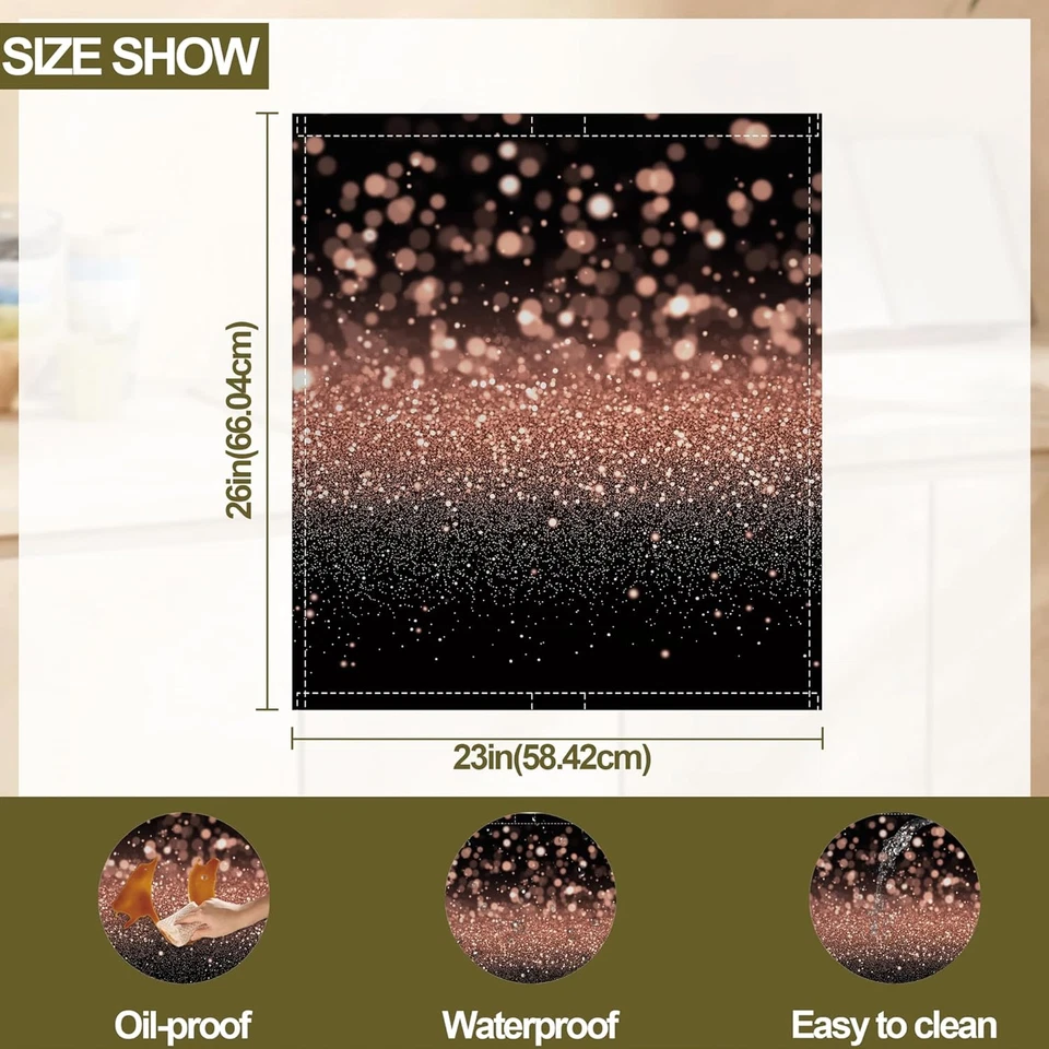 Rose Gold Dishwasher Magnet Cover,Glitter Sparkling Kitchen Decor Waterproof Ref - Image 4 of 4