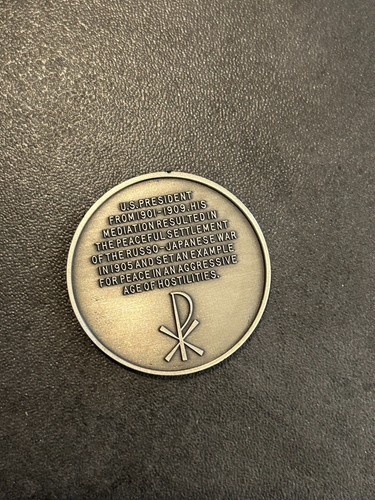 Catholic Digest Heroes Of God Bronze Coin Medallions Bronze Teddy Roosevelt EXT - Bild 2 von 2