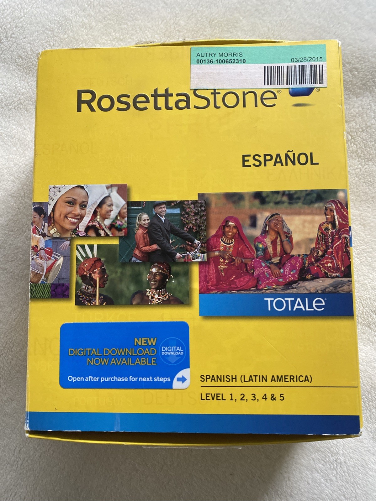 Rosetta Stone Spanish Latin America Levels 1–5 Disc Set w Headset (new) Box
