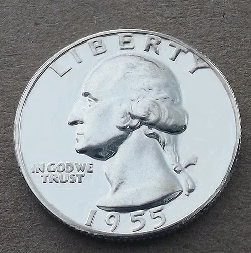 1955-P Washington Quarter Proof — photo from the most recent tracked eBay sale