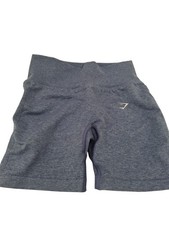 Gymshark Women's Athletic Shorts UK S Blue/Grey Stretch Nylon Polyester Preloved