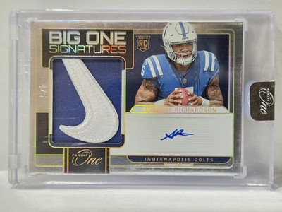 Anthony Richardson 2023 Panini One Rookie Patch Auto 4/5 RC Nike Swoosh - Colts