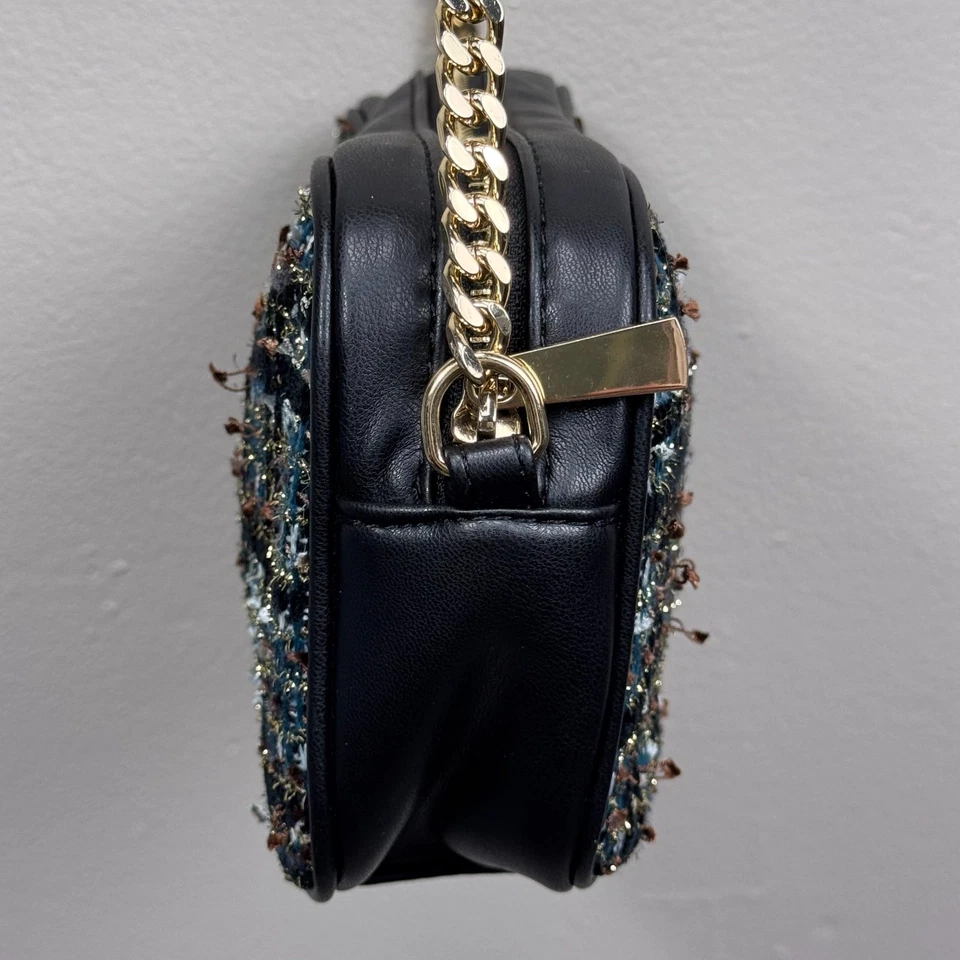 Cartera Bandolera Express Tweed Cuadros Oscura Academia Jackie Kennedy Editorial 9x5x3 Foto 3 de 4