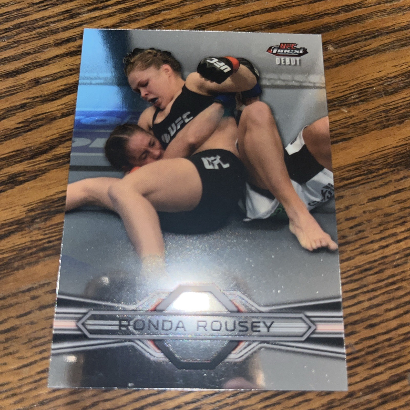 RONDA ROUSEY 2013 Topps Finest UFC #30 RC Rookie Debut WWE MMA USA Strikeforce