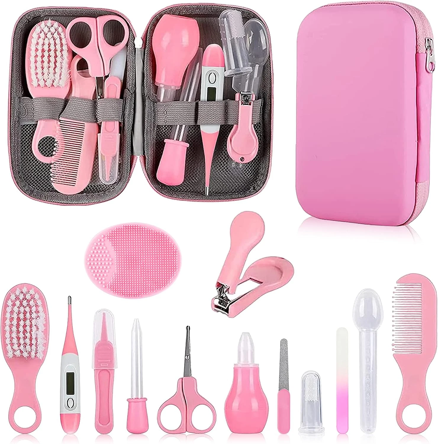 Baby Grooming Kit, Infant Safety Care Set with Hair Brush Comb Nail Clipper Nasa