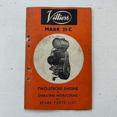 #ad #ad Villiers Mark 25 C Two Stroke Engine Operating Instructions Spare Parts List AU $24.95