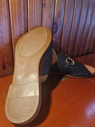JO MERCER BLACK SIZE 41 LEATHER UPPER/LINING SLIP ON SANDALS WIDE FIT RRP$199 - Picture 3 of 5