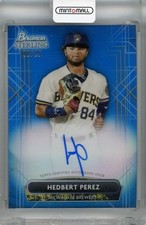 2022 Topps Bowman Sterling Hedbert Perez Prospect Auto Blue /25