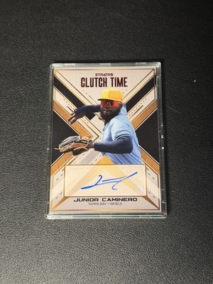 2025 Pulse Stratos Junior Caminero Rays Clutch Time Autograph 4/5