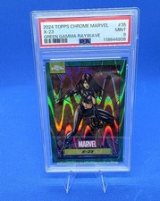 🚨 2024 Topps Chrome Marvel * X-23 Card #35 MINT GREEN GAMMA RAY WAVE PSA 9.0 👀