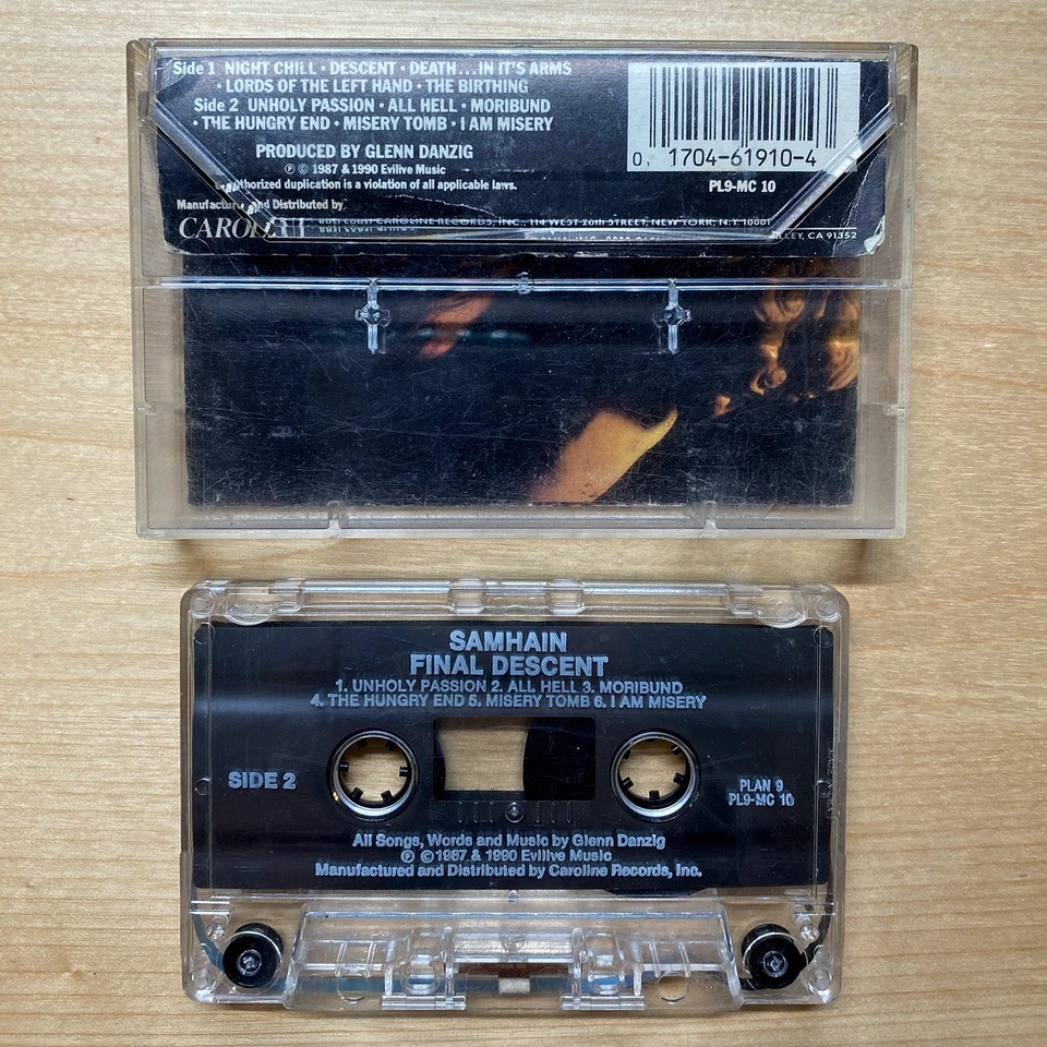 Samhain Final Descent Cassette 1987 1990 Danzig Misfits Plan 9 PLAY TESTED - Image 4 of 4