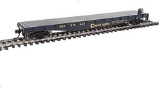 Walthers-Trainline Flatcar Ready to Run Chessie - Model Train Freight Car - HO