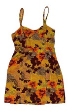 Urban Outfitters Mini Dress-Floral Sundress-Yellow-Adj. Straps- Small-Fairy