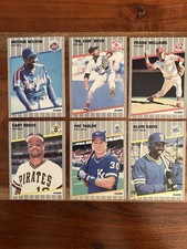 1989 Fleer MLB Baseball Cards 52, 82, 175, 218, 294, 546 Lot Plus Bonus Card