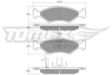 TOMEX brakes Bremsbeläge Satz Vorne Bremsklötze für KIA SPORTAGE (K00) TX 10-29