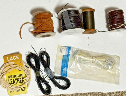 Leathercraft Spools of leather Lacing -Tejas Lacing - Tandy  -Button Thread, lot
