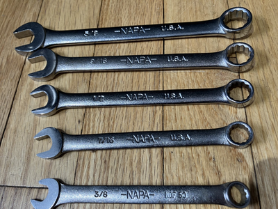 #ad #ad NAPA Combination Wrench Set SAE Made in USA 3 8quot; 5 8quot; $30.00