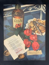 Magazine Ad* - 1950 - Four Roses Whiskey - walnuts