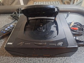 Sega Saturn Console Bundle USA Region Black Controller TESTED WORKING 
