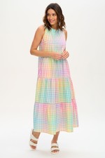 NEU Sugarhill Brighton RAINBOW GINGHAM Maxi d...