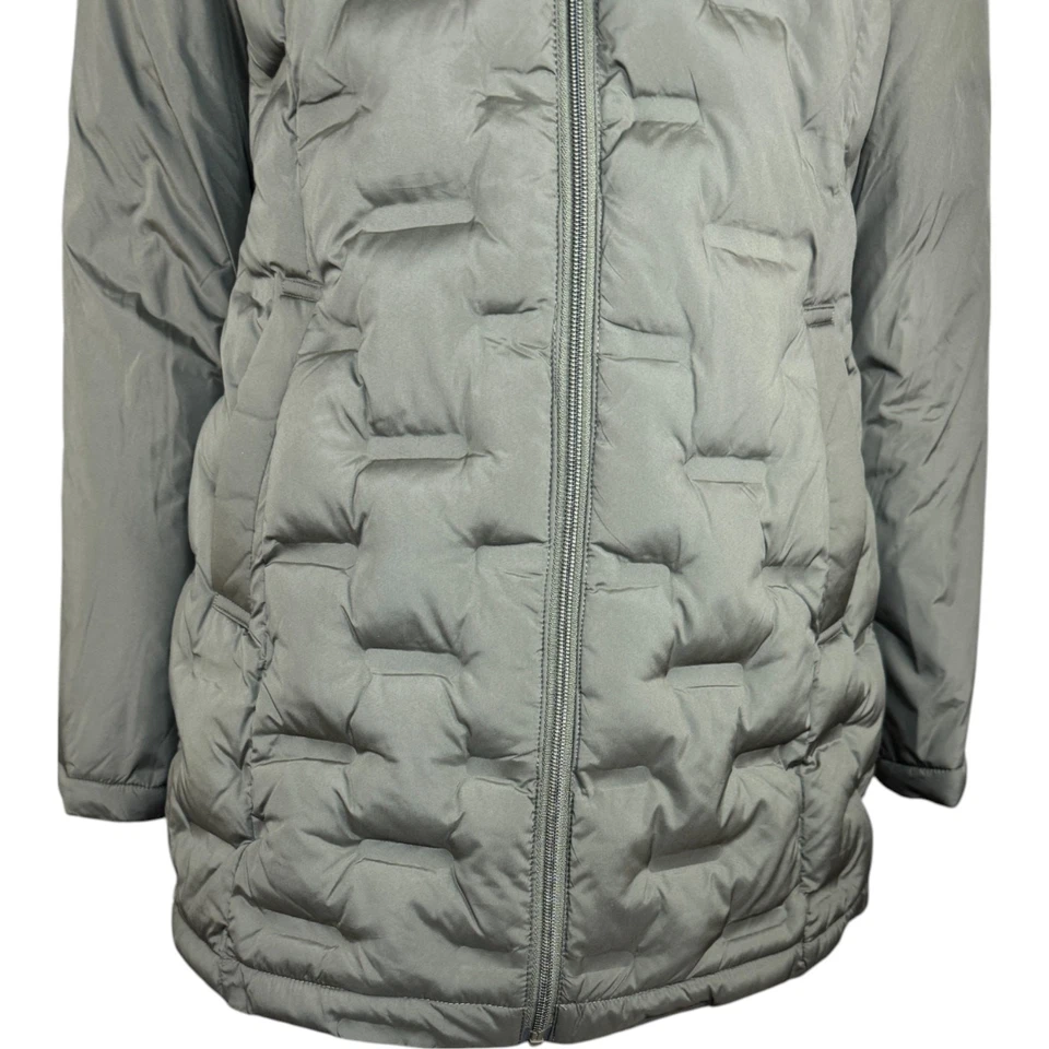 Susan Graver Heat Press Mixed Media Jacket with Hood Olive X-Small NWT - Image 4 of 4