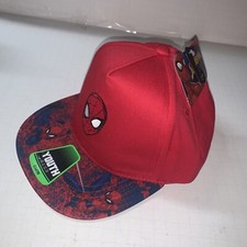 Marvel Comics Spiderman Red Boys Baseball Cap OSFM Youth Size FREE SHIPPING