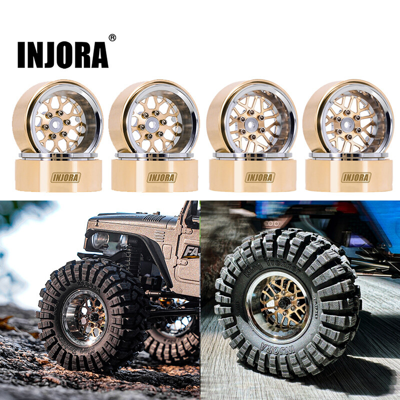 INJORA 1.0 All Terrain Crawler Tires - S3 Compound - 54x18mm - For TRX4M SCX24 FCX24 Upgrade