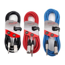 Male XLR to 6.35mm Stereo TRS Jack Lead Balanced Signal Audio Speaker Cable