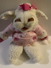 Vintage 1990 Baby Lamb Chop Puppet W/Binkie Pink and White 13  Plush
