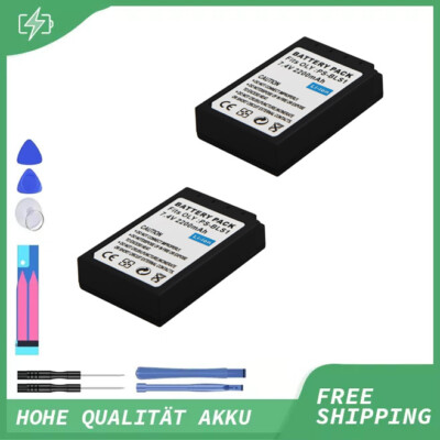 2x Akku für Olympus E-PL2 E-PL9 BLS-5 BCS-1 BLS-1 PS-BLS1 BLS5 2200mah