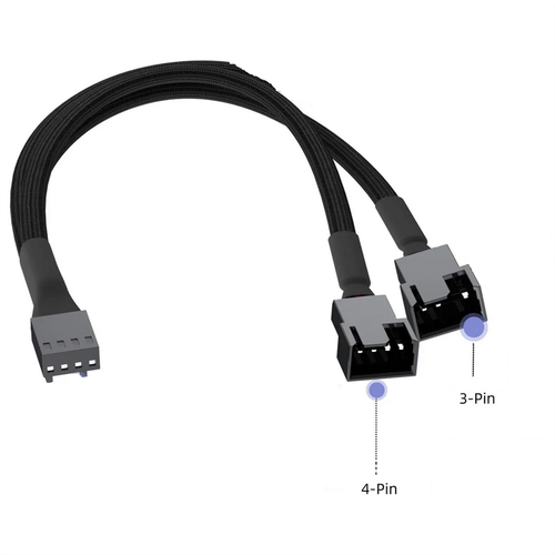 27cm 4Pin 1 To 2 Fan Extension Splitter Cable Adapter For Motherboard G - Photo 7/10