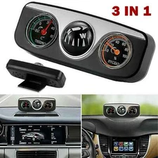 3-in-1 Car Vehicle Dashboard Thermometer Hygrometer Hike Compass Navigation Tool