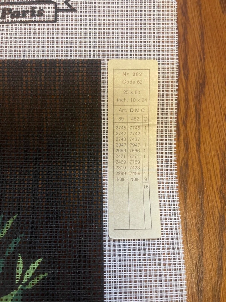 Vintage Margot Creations de Paris Tapestry Needlepoint Canvas Flowers Roses - Image 2 of 2