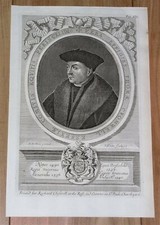 1681 WHITE AFTER HOLBEIN PORTRAIT OF THOMAS CROMWELL EARL OF ESSEX ENGLAND