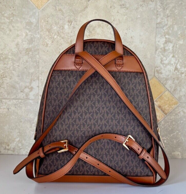 Michael Kors Rhea Medium Zip Backpack MK Brown | eBay