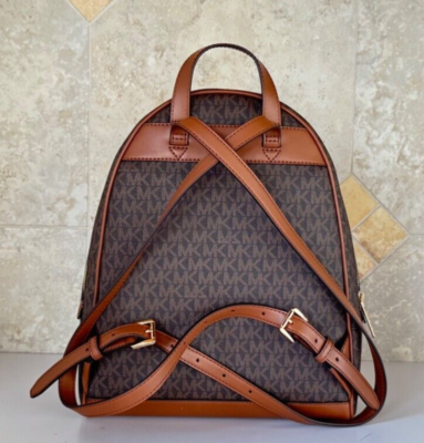 Michael Kors Rhea Medium Zip Backpack MK Brown | eBay