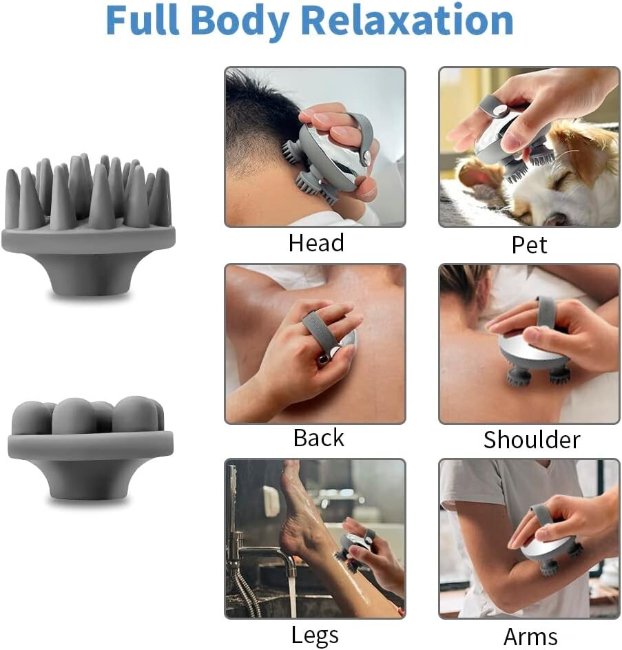 Smart Scalp Massager 3 Modalità | Massaggiatore Testa Waterproof USB - 4