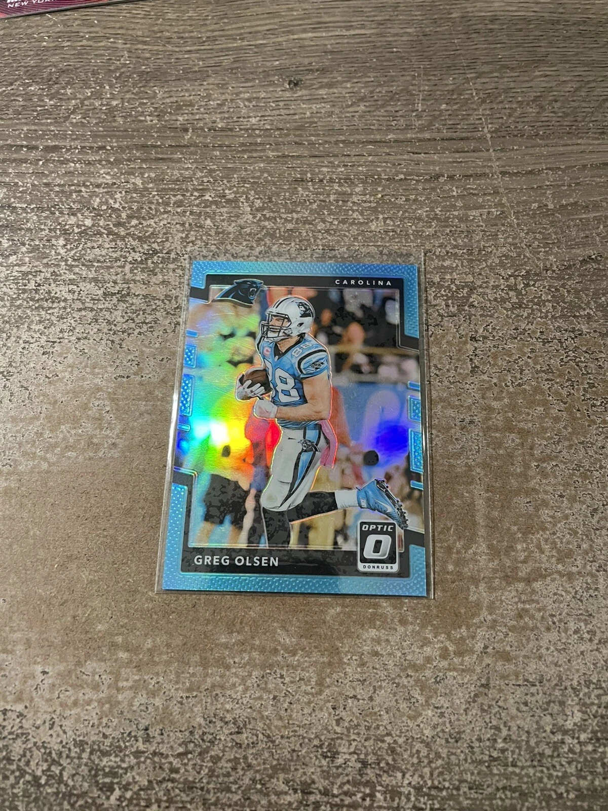 2017 Donruss Optic Aqua Blue Prizm #’D /299 Greg Olsen #20  Carolina