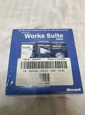 Microsoft Works Suite 2004 DVD ROM Format Factory Sealed w/Product Key