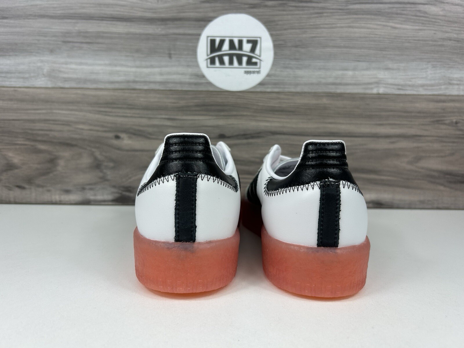 *RARE Adidas Samba Originals Sambae Black White Pink Gum Shoes (JI3072) image 3
