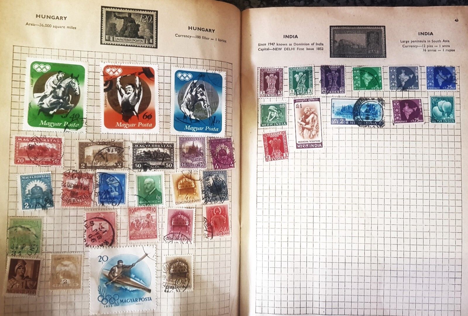 Ace Golden Eagle Stamp Collection Book with Extensive Vintage Stamp