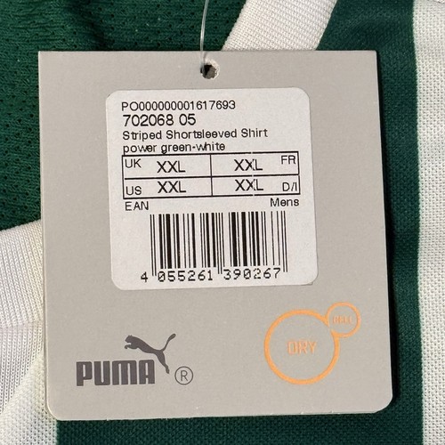 Puma Dry Cell Striped Short Sleeve T-Shirt Power Green White UK XXL 2XL - Bild 14 von 19