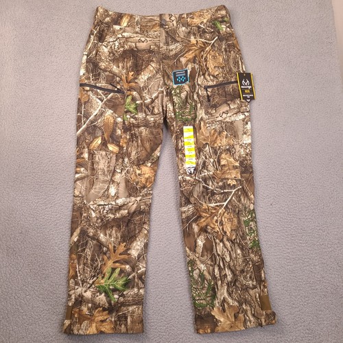 Realtree Edge Scent Control Pants Mens Large Waterproof Camo Hunting Gear