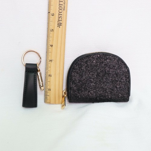 A new day keychain wallet set glitter black new without box - Picture 7 of 8