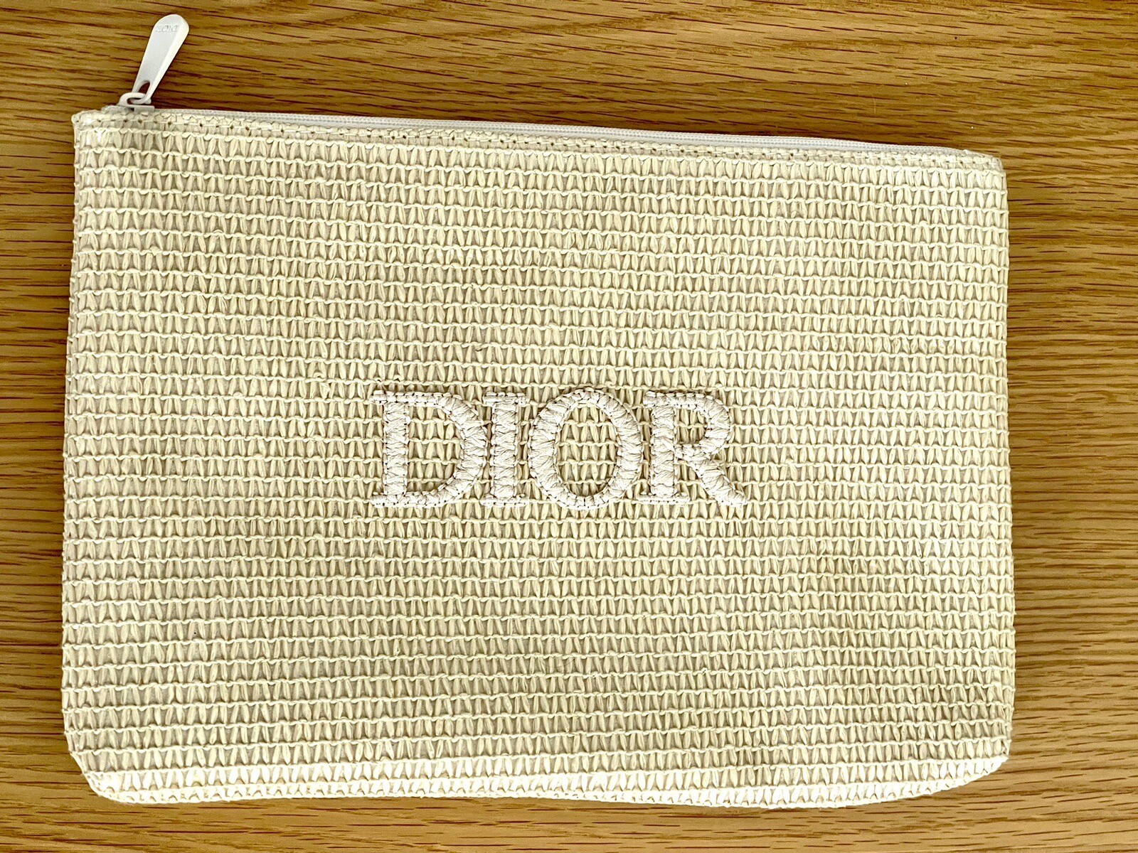 Dior Raffia Style Make Up Cosmetics Clutch Bag Brand New